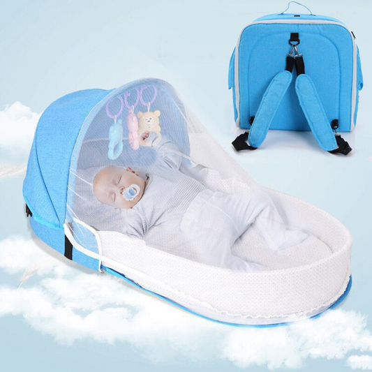 X10-Bébé Portable sac lit berceaux - X10 Maroc - Livraison gratuite - Bleu