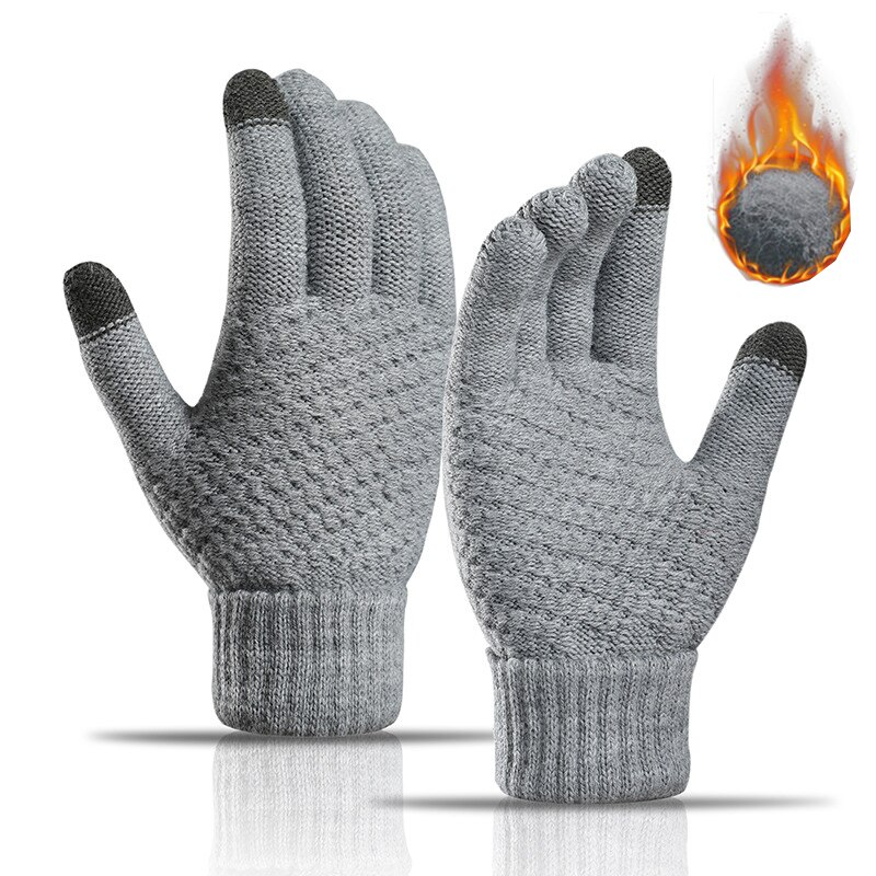X10-Mitaines tactiles chaudes d'hiver - X10 Maroc - Livraison gratuite - Gris