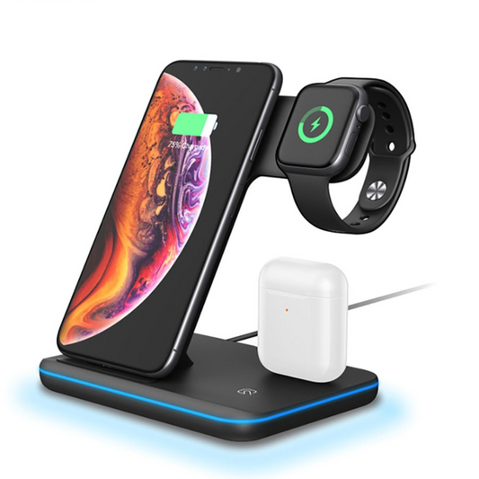 Chargeur sans fil 3 en 1 pour tous vos appareils - X10 Maroc - Livraison gratuite -