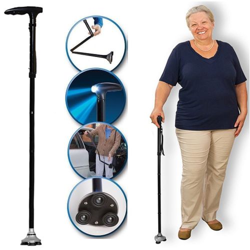 Béquille médicale pliable avec lampe de poche - utile et pratique - X10 Maroc - Livraison gratuite -