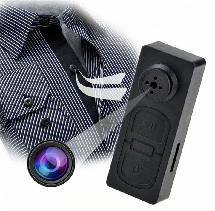Mini caméra vidéo bouton chemise - X10 Maroc - Livraison gratuite -