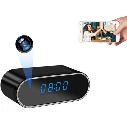 Réveil avec Caméra Espion Full HD 1080P WiFi Vision Nocturne et Détection de Mouvement - X10 Maroc - Livraison gratuite -