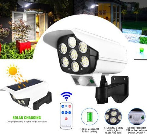 Lumière de caméra solaire pour protéger votre maison ou votre magasin - X10 Maroc - Livraison gratuite -