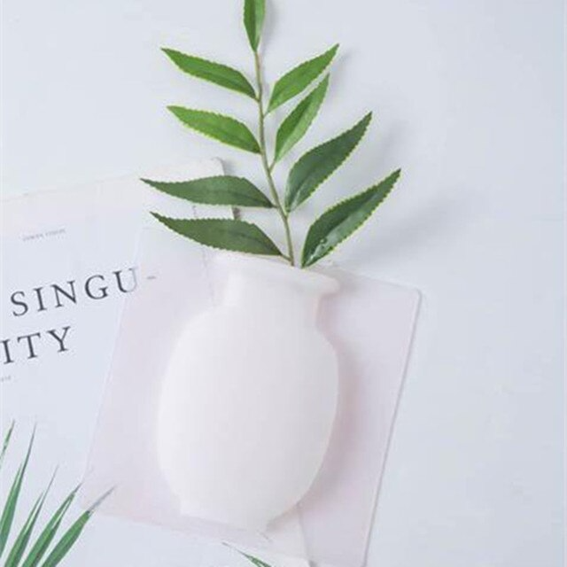 Vase de fleurs en Silicone mural - X10 Maroc - Livraison gratuite - Blanc