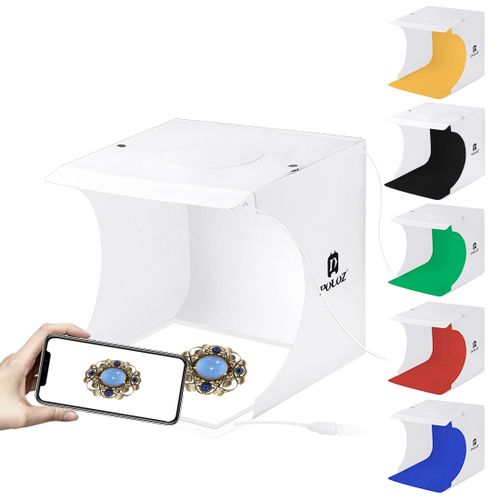 Boîte à lumière photo LED portable, avec 6 rétroéclairages intégrés et câble USB - X10 Maroc - Livraison gratuite -