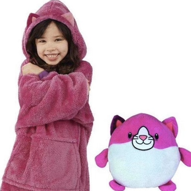 Couverture à capuche dessin animé - X10 Maroc - Livraison gratuite - Rouge rose