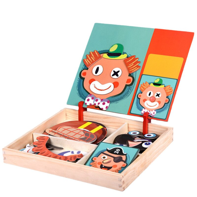 X10-Jouet de Puzzle magnétique en bois - X10 Maroc - Livraison gratuite -