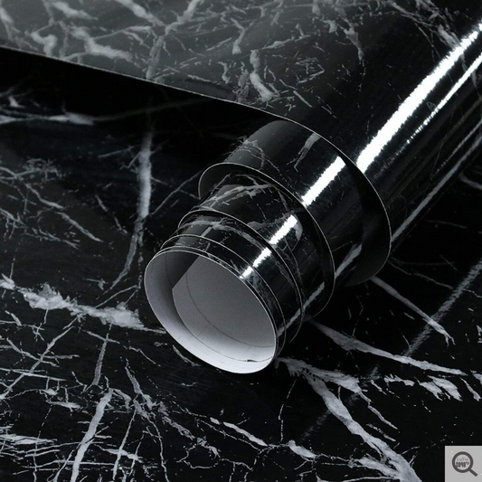 Papier peint auto-adhésif en marbre noir - X10 Maroc - Livraison gratuite -
