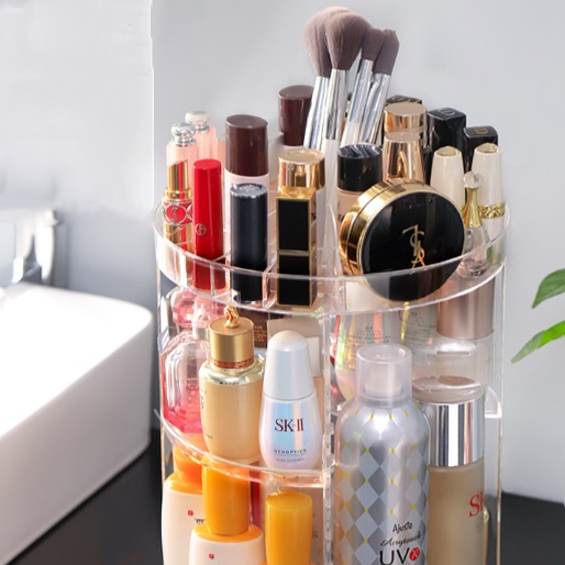 Boîte de rangement cosmétique rotative 360° - X10 Maroc - Livraison gratuite -