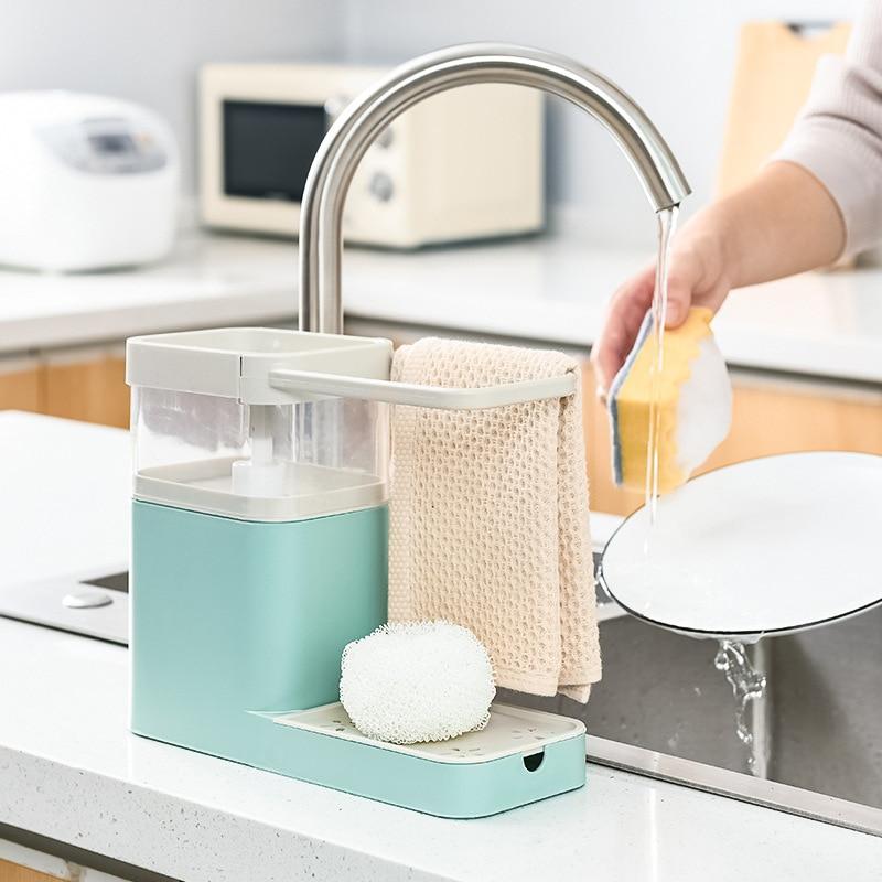 Distributeur de savon 2 en 1 avec vaisselle et porte-serviettes - X10 Maroc - Livraison gratuite -