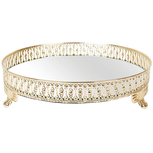 X10 - Plateau miroir sur pieds - X10 Maroc - Livraison gratuite - Gold