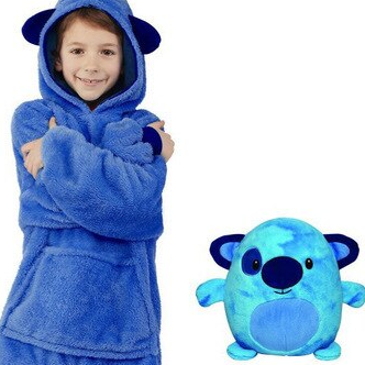 Couverture à capuche dessin animé - X10 Maroc - Livraison gratuite - Bleu