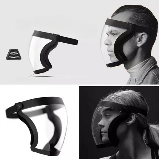 X10-Bouclier facial transparent filtrable