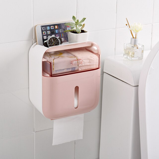 X10-Boîte à papier toilette murale - X10 Maroc - Livraison gratuite - Rose