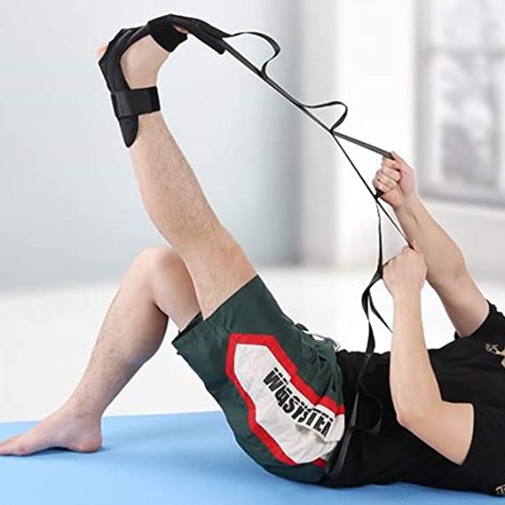 Sangle de Yoga 130cm Sangle de Pied Bande de Cheville Ceinture de Correction de Pied en Tissu - X10 Maroc - Livraison gratuite -
