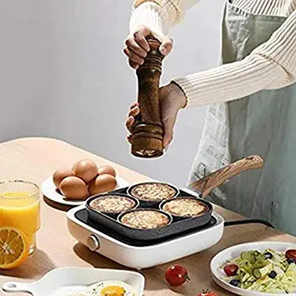 Poêle Granit antiadhésif 4 Compartiments,Crêpe,Omelette,Pancake - X10 Maroc - Livraison gratuite -
