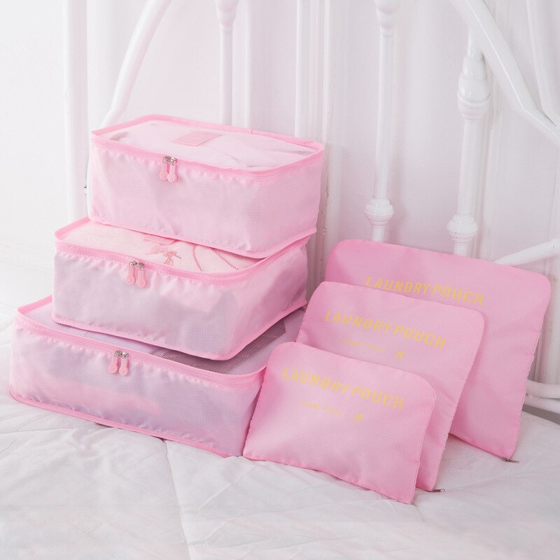 X10 - Voyage Organisé Sacs 6 pièces - X10 Maroc - Livraison gratuite - Rose