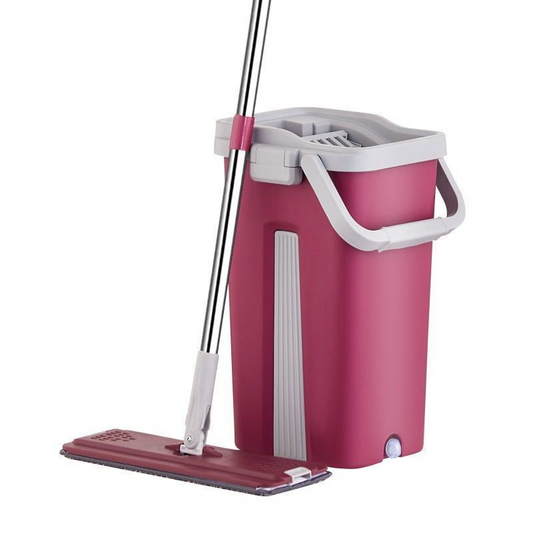 X10 - Ensemble De Vadrouille Avec Seau Essoreur - X10 Maroc - Livraison gratuite - Rouge foncé