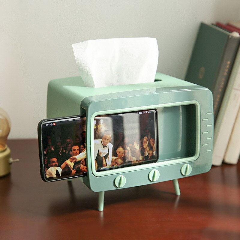 Boîte à mouchoirs TV antique - X10 Maroc - Livraison gratuite - Vert