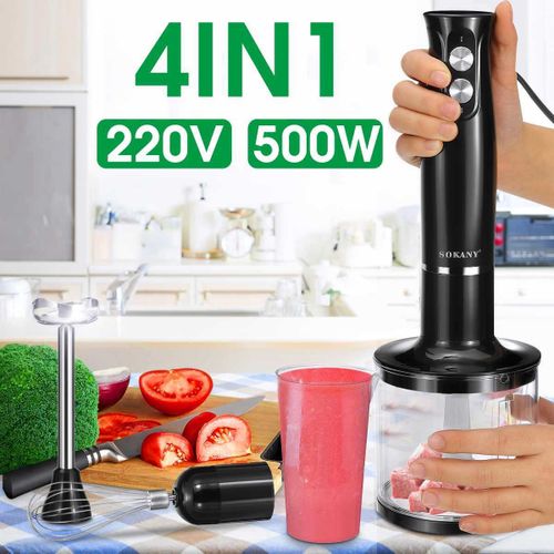Mixeur plongeant électrique 4 en 1 en acier inoxydable à 2 vitesses - X10 Maroc - Livraison gratuite -
