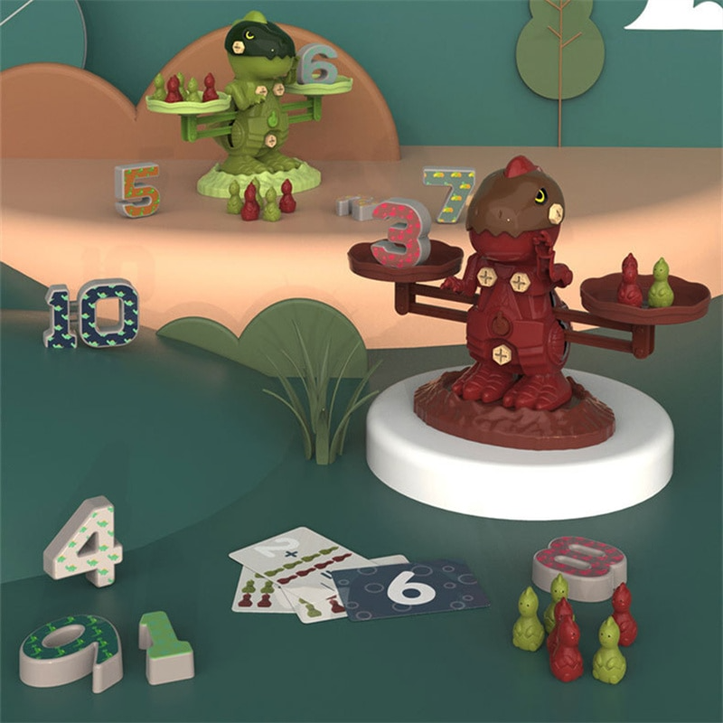 Équilibre Dinosaure - Jeu de maths pour enfants - X10 Maroc - Livraison gratuite -