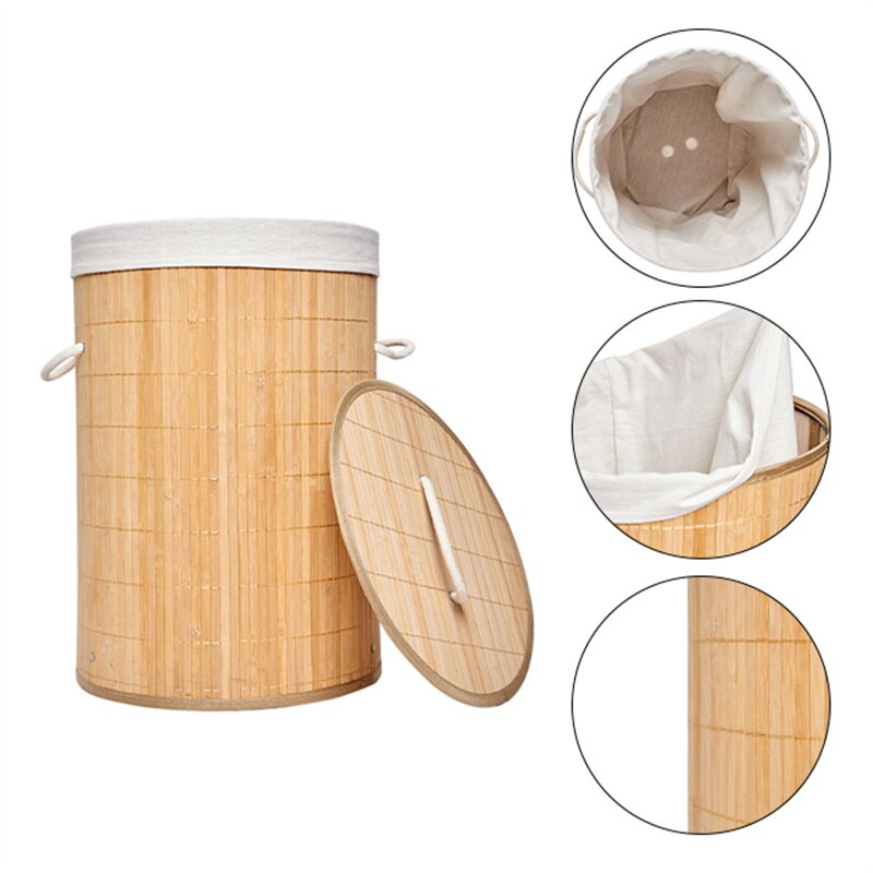 Panier à linge en bambou naturel - X10 Maroc - Livraison gratuite -