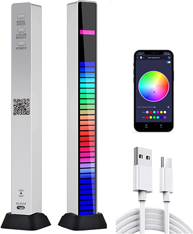 2 Lumière musicale intelligente atmosphérique - X10 Maroc - Livraison gratuite - Argent