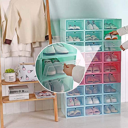 4 paquets de stockage de chaussures transparents en vrac - X10 Maroc - Livraison gratuite -