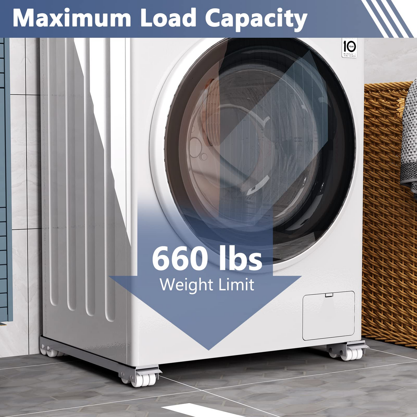 Base De Machine À Laver Mobile Réglable - X10 Maroc - Livraison gratuite -