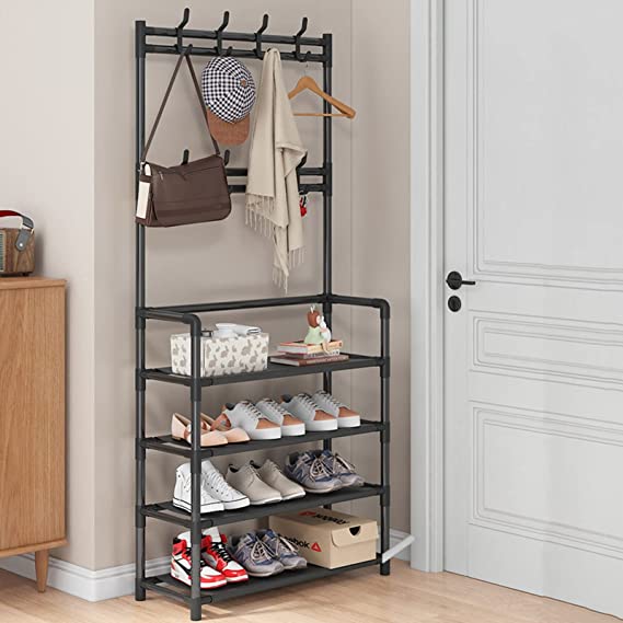 2 in 1 Portant Penderie - Rangement Vêtements et chaussures - X10 Maroc - Livraison gratuite -