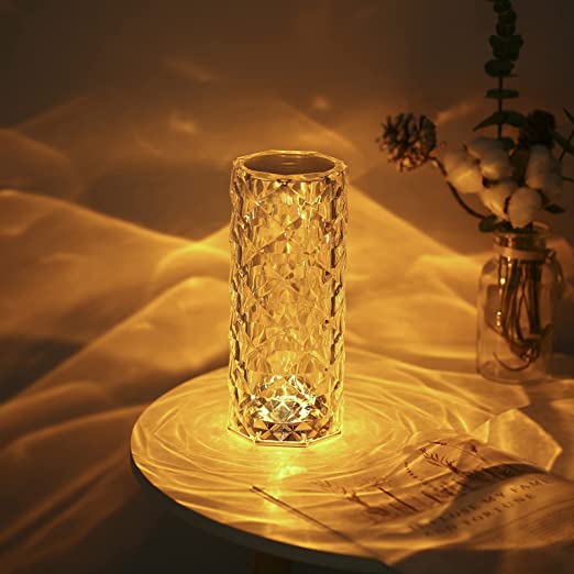 Lampe d'ambiance tactile portable sans fil à effet cristal LED multicolore - X10 Maroc - Livraison gratuite -