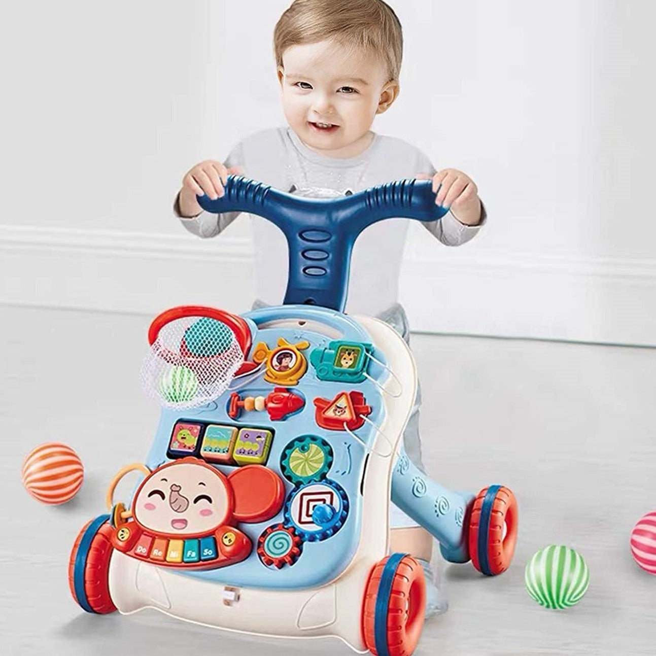 Marcheur pour Bébé Réglable en Hauteur - Trotteur Anti-basculement pour Marcheur pour Bébé Réglable en Hauteur - Trotteur Anti-basculement pour