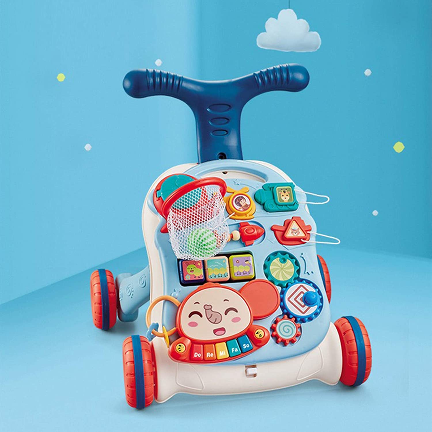 X10 - Marcheur bébé avec activités ludiques - X10 Maroc - Livraison gratuite - Bleu