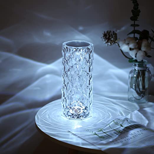 Lampe d'ambiance tactile portable sans fil à effet cristal LED multicolore - X10 Maroc - Livraison gratuite -