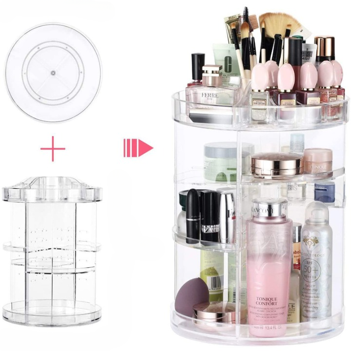 Boîte de rangement cosmétique rotative 360° - X10 Maroc - Livraison gratuite -