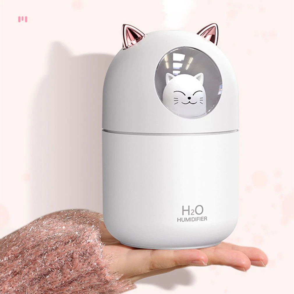 X10-Humidificateur d'air chat lumineux - X10 Maroc - Livraison gratuite - Blanc