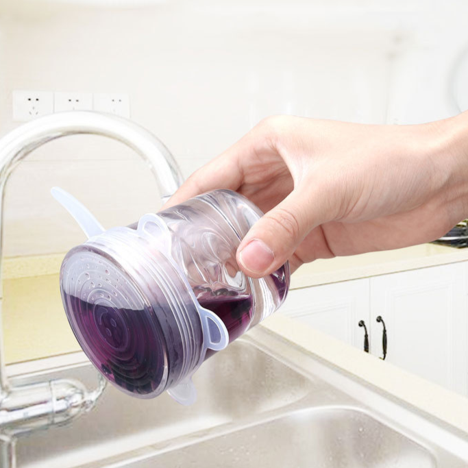Couvercles Alimentaires en Silicone (6 Pièces) - X10 Maroc - Livraison gratuite -