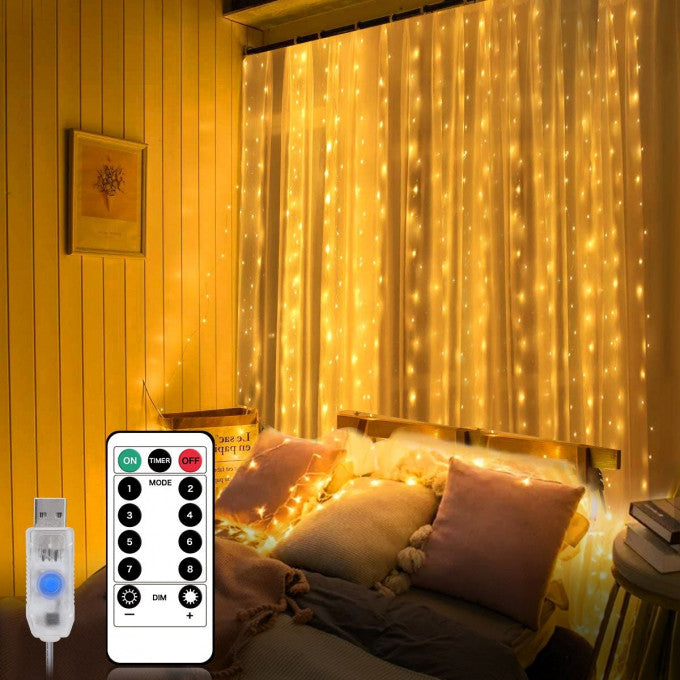 Lumières de rideau LED - X10 Maroc - Livraison gratuite - Blanc