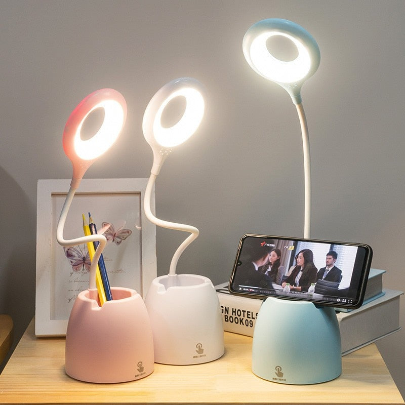Lampe LED porte-stylo et téléphone pour bureau - X10 Maroc - Livraison gratuite -