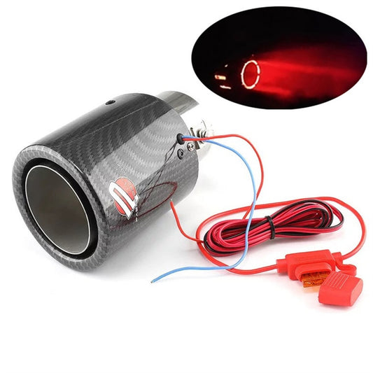 Points D'éChappement Tuyau D'éChappement De Voiture D'éChappement En Acier Inoxydable Et En Fibre De Carbone Brillante 63Mm (EntréE) 89Mm (Sortie)(Noir Brillant - X10 Maroc - Livraison gratuite -