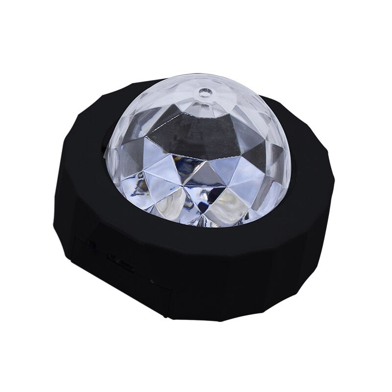 Voiture USB LED Ambiance Lumière Mini Portable USB Disco Ball Fête D'anniversaire Lumières Blanc Blanc - X10 Maroc - Livraison gratuite - D36 Black