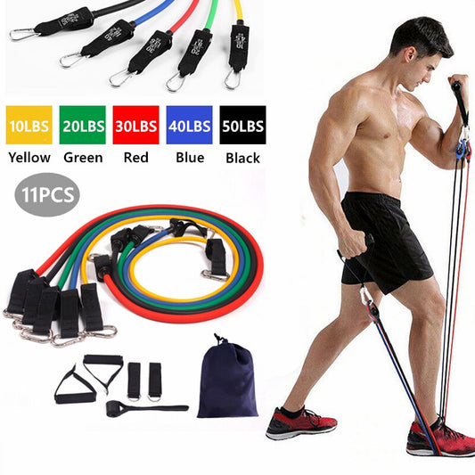 Ensemble de bandes de résistance fitness 11 bandes de résistance pour le sport - X10 Maroc - Livraison gratuite -