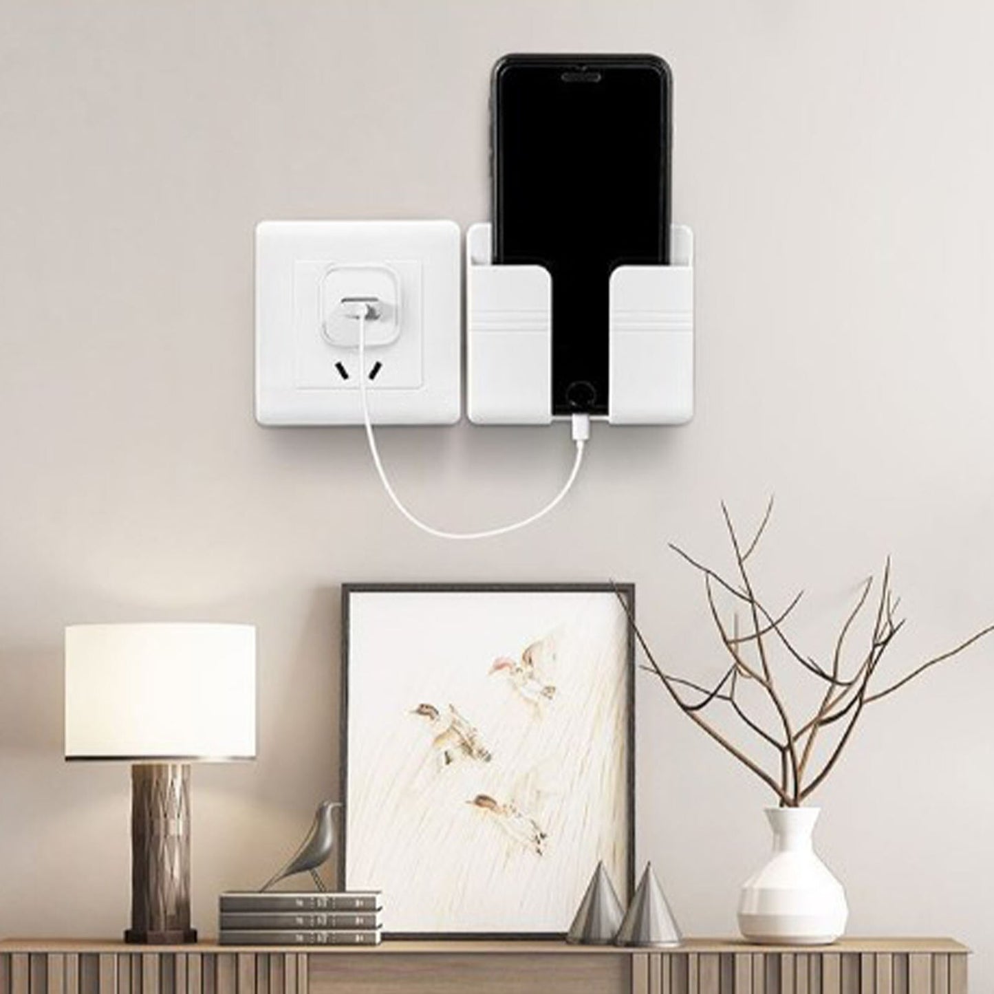 Lot de 3 boîtes de rangement murales pour chargeur de téléphone - X10 Maroc - Livraison gratuite -