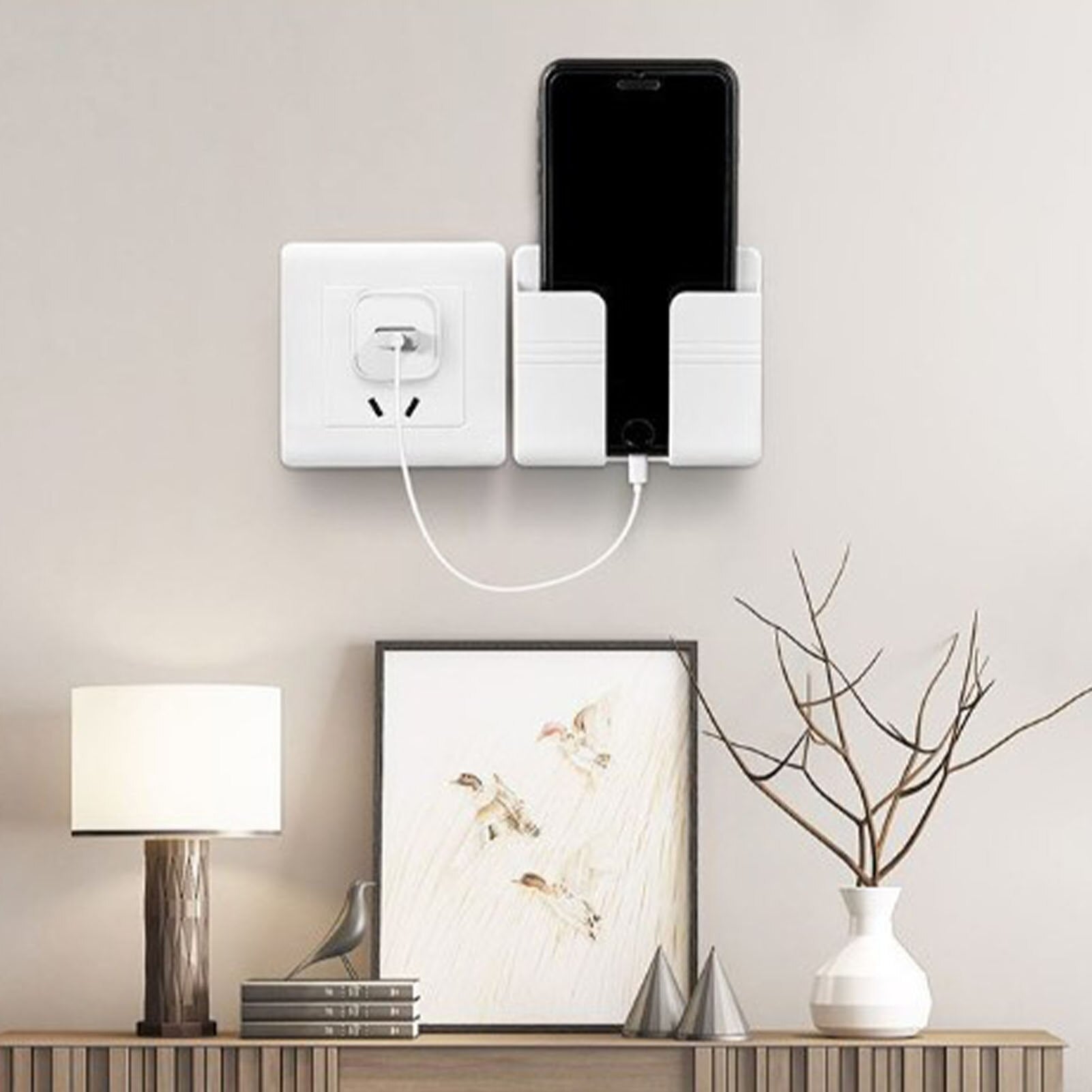 Lot de 3 boîtes de rangement murales pour chargeur de téléphone - X10 Maroc - Livraison gratuite -