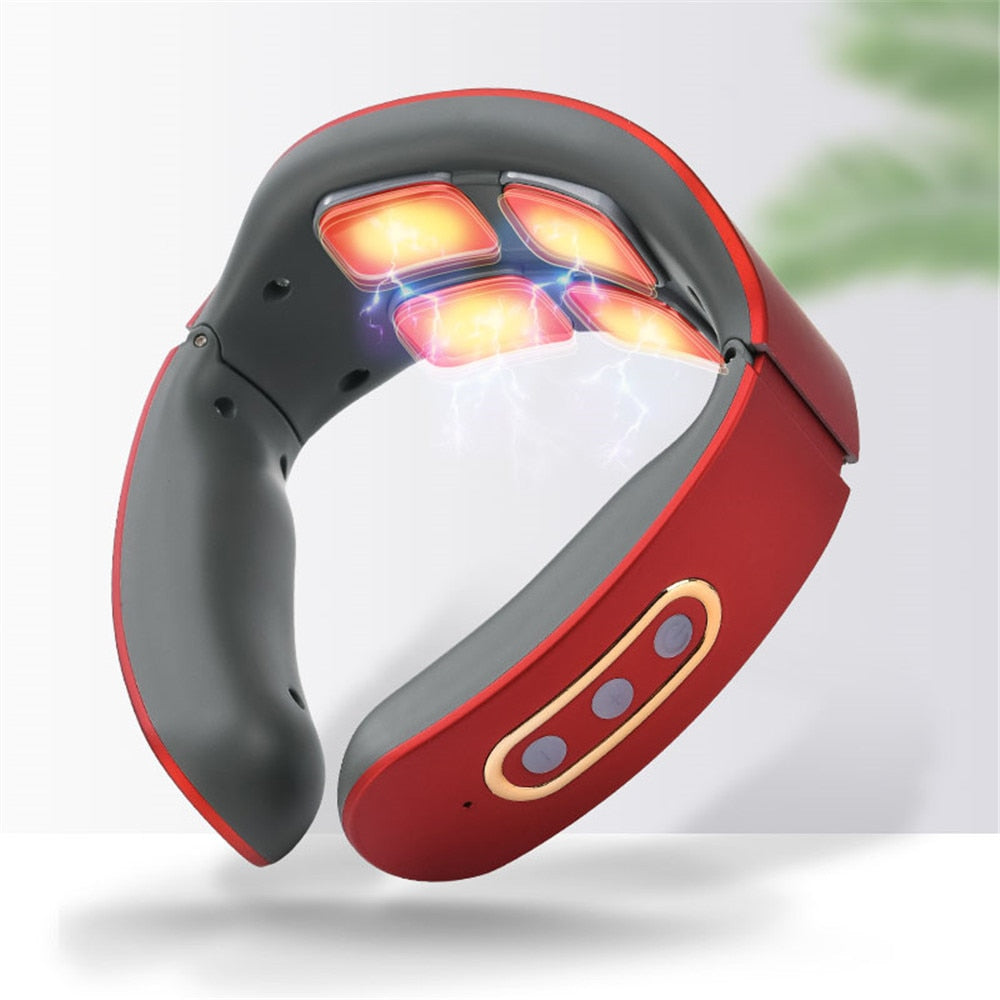 Masseur de cou électrique portable - X10 Maroc - Livraison gratuite - Rouge