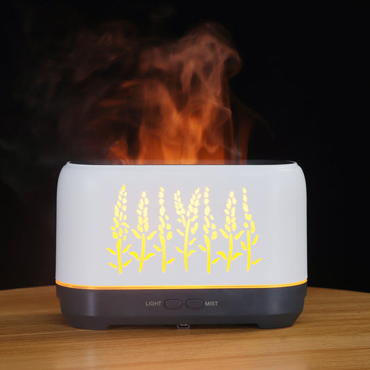 Diffuseur d'huiles essentielles avec veilleuse à flamme, diffuseur d'arômes silencieux avec minuterie - X10 Maroc - Livraison gratuite - d'or