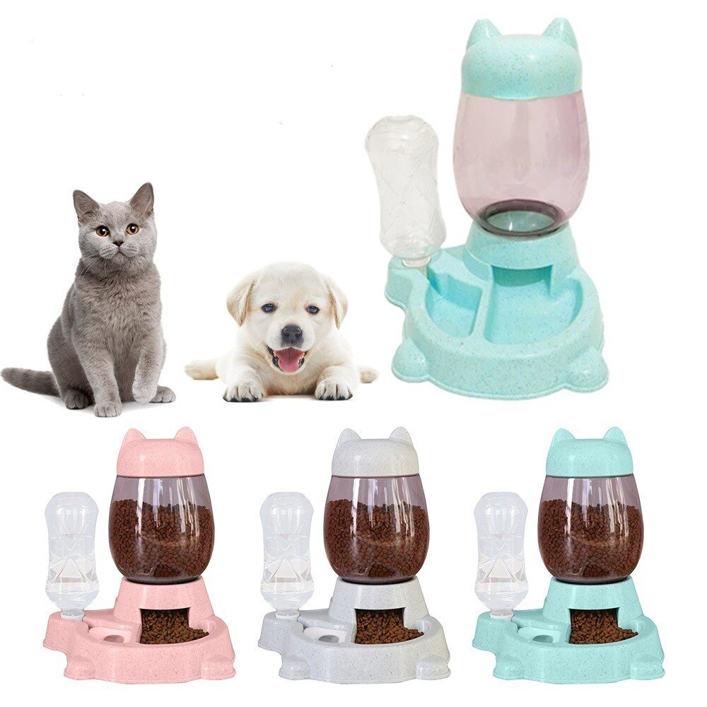 DISTRIBUTEUR D'EAU ET CROQUETTE POUR CHAT - X10 Maroc - Livraison gratuite -