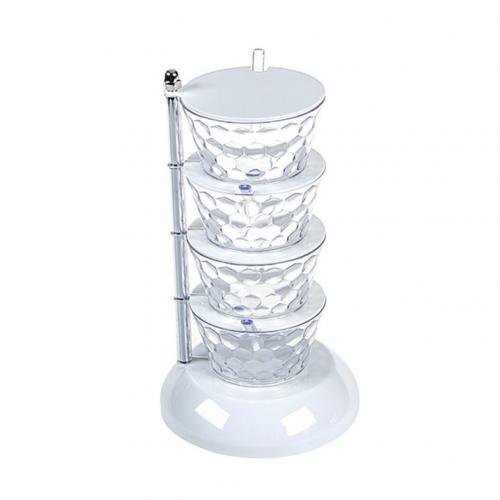 Étagère à épices rotative pour la cuisine, multifonction - X10 Maroc - Livraison gratuite - Blanc 4 couches