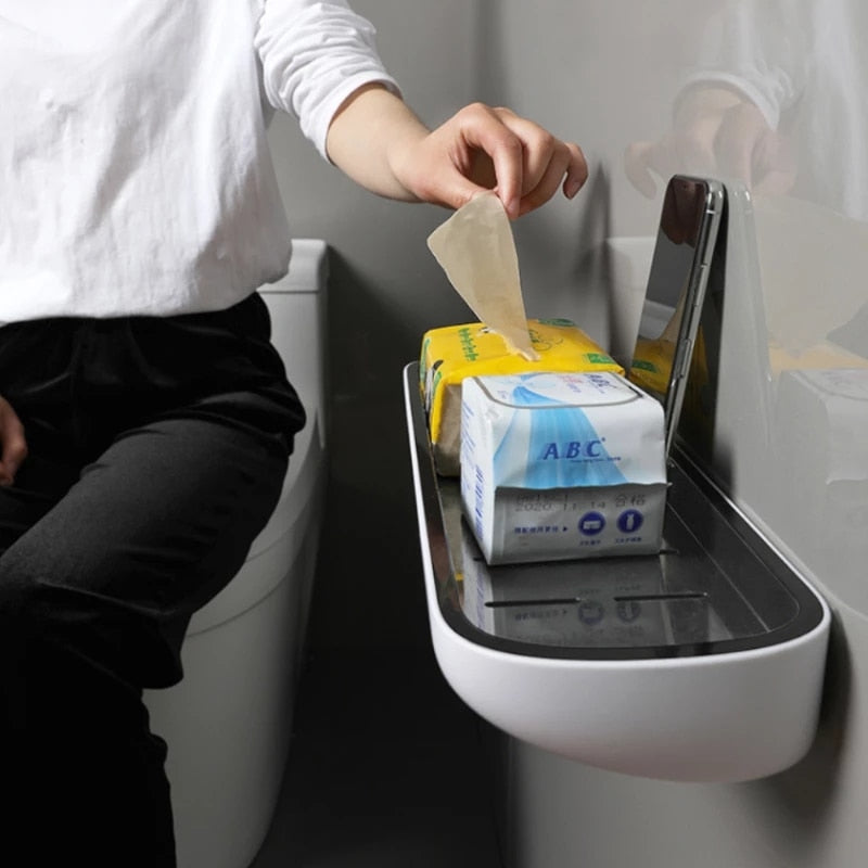 Étagère murale de salle de bain, pas de perçage, facile à installer - X10 Maroc - Livraison gratuite -