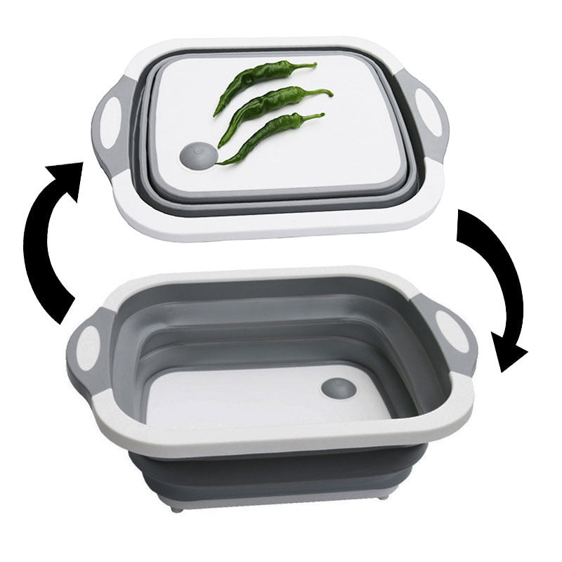Multifonctions Panier Pliable 4 en 1 -Planche à découper - X10 Maroc - Livraison gratuite -